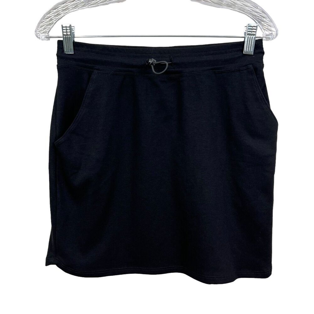 Sundry for Evereve Womens Skirt Toggle Waist Pockets Stretch Pull On Black Sz 1*